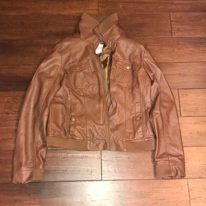 Brown American Rag Faux Leather Jacket